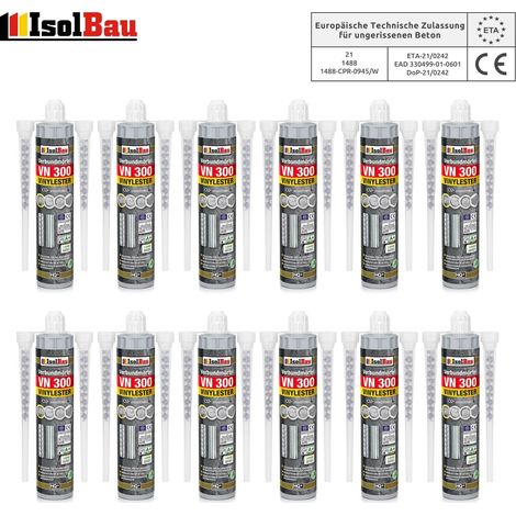 Verbundmörtel 12 x VN 300ml Injektionsmörtel 24 x Statikmischer ETA Zulassung (1/5)