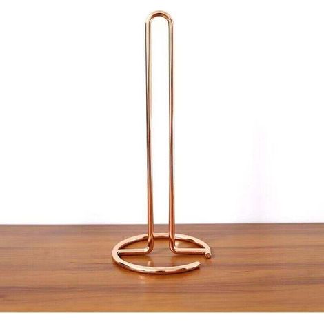 Soporte para rollo de papel higiénico color oro rosa, soporte portátil de acero inoxidable para rollo de cocina, soporte vertical de acero para rollo de papel higiénico, soporte dispensador de papel -