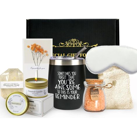 Coffret Cadeau Femme,Idée pour Maîtresse Soeur Amie Belle-Sœur:Anniversaire 30-70 ans Saint-Valentin Noël Cadeau de Remerciement ou Retraite,Coffret Bien-Être,Fête des Mères Cadeau pour Maman (1/5)