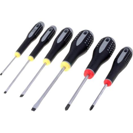 BAHCO - 6 tournevis cruciforme PH1 PH2 et plat