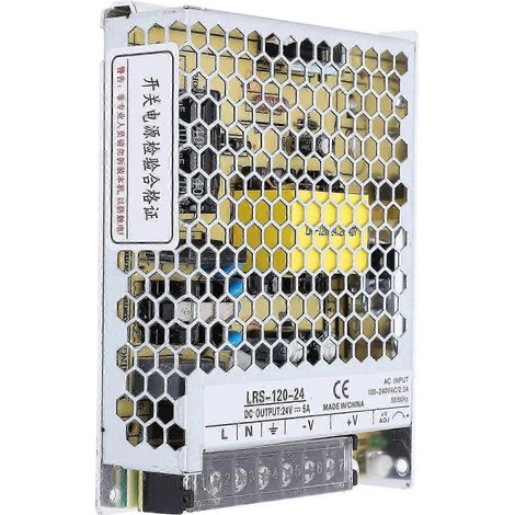 120-W-24-V-Schaltnetzteil mit LED-Anzeige, 85–264-VAC-Industrietransformator, Modell LRS-120-24 (1/5)