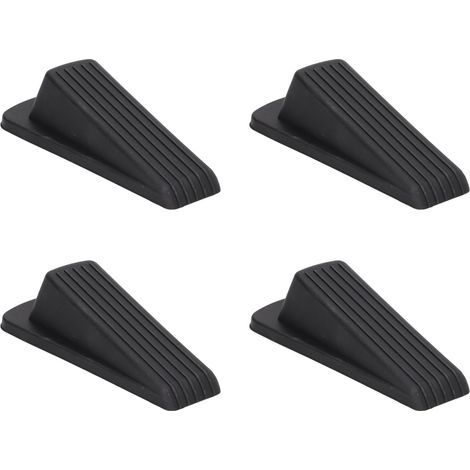 4 pièces butée de porte antidérapante résistante au vent avec bande pour tapis, portes lourdes, bois et verre (1/5)