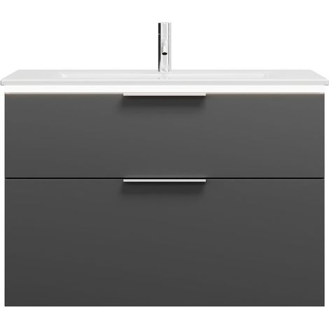 burgbad Eqio Slim lavabo en céramique avec meuble sous-lavabo et