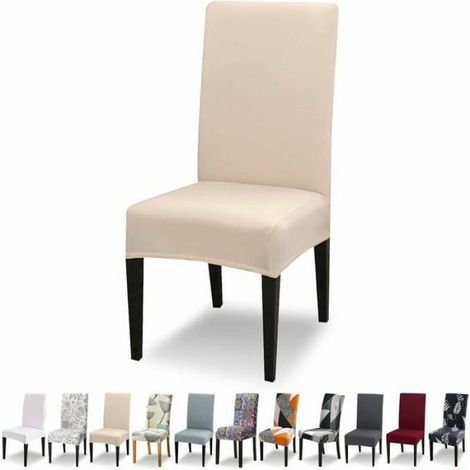 Housse de Chaise Extensible Lot de 4 Housse de Chaise Salle à Manger Universel Lavable Moderne Couvre Couverture de Chaise 45-65cm