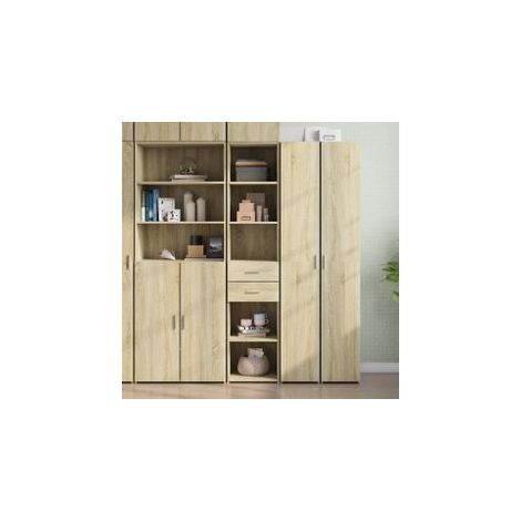 Buffet haut chêne sonoma 40x42,5x185 bois d'ingénierie (1/5)