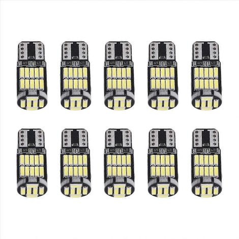 10 Stück W5W T10 LED-Lampen 4014 26SMD Auto-Innenraumleuchte, Dachleuchte, Kennzeichenbeleuchtung, Blinker, Rücklicht BuJXLGV (1/5)