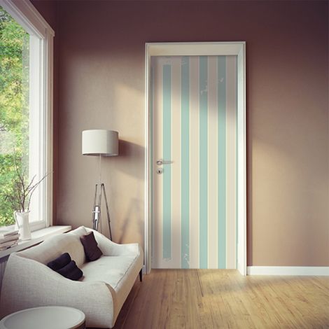 Sticker autocollant porte cabine de plage 204 cm X 83 cm - Déco intérieure pour portes - Autocollant mural pour décoration intérieure (1/4)
