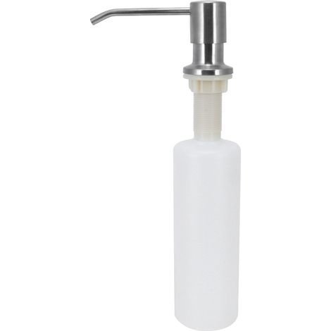 Distributeur de savon en acier inoxydable, réservoir à liquide pour cuisine, salle de bain, lavabo et évier (1/5)