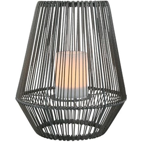 Lámpara de exterior Reality Mineros 0.3W Ø 26 cm. Lámpara de sobremesa. LED reemplazable. Sensor de oscuridad Terraza y jardín. Estilo moderno. Plástico y Policarbonato. Color gris (1/5)