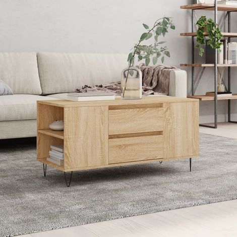 Couchtisch Sonoma-Eiche 102x44,5x50 cm Holzwerkstoff (1/5)