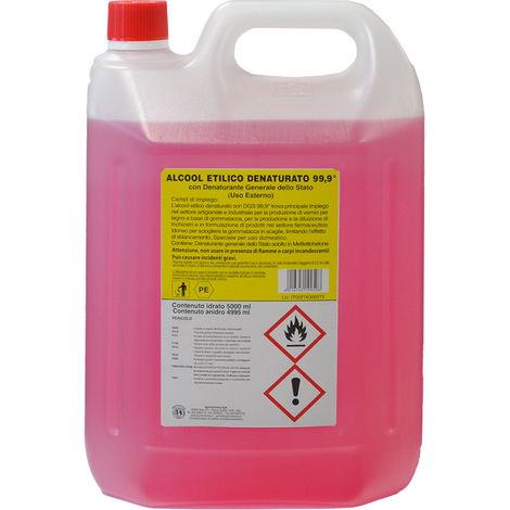 ALCOOL ETILICO DENATURATO 99,9° LT 5