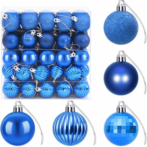 vidaXL Juego de bolas navideñas 100 uds. Azul 4 cm Poliestireno (1/5)