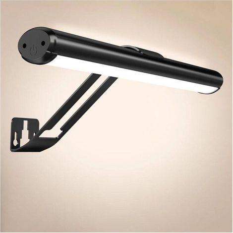 Lampe Murale Sans Fil Rechargeable,4500mAh Eclairage Tableau LED Sans Fil à Télécommande, 32CM Appliques pour Tableaux et Vitrines Type-C, Lampe Tableau pour La Fresque Les (1/5)