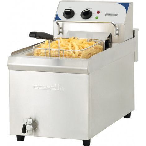 Friteuse électrique haut rendement avec vidange - 10L - 9000W - Casselin