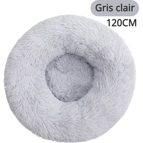 1 Panier pour chien, Lit douillet en peluche, Lavable, 120x120CM, Pour grands animaux