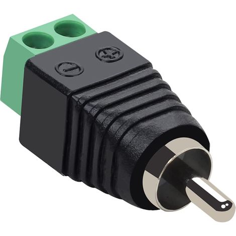 Conector RCA macho Terminal de tornillo  Negro (1/5)