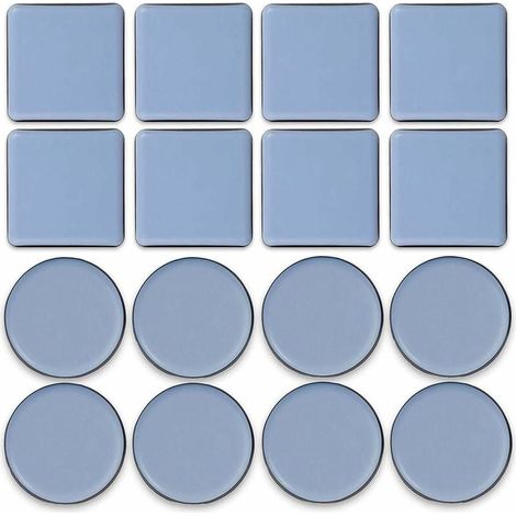 16 pièces Patins en Téflon Adhésifs Patin Glisseur en Teflon Patins en Téflon pour Meubles Patins Autocollants en Téflon Patins de Meubles Ronds pour Chaises et Fauteuils (A)-Fei Yu (1/4)