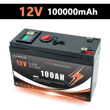 12V assembled 3S7P 18650 lithium-ion battery pack with power display, built-in BMS protection board, USB - 100AH - 12.6V