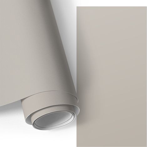 Möbelfolie - Klebefolie für Möbel - Selbstklebende - Deko-Folie für Küche Schrank Tisch & Fensterbank - Warmes Grau 65x130 cm
