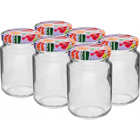 Tarro de cristal con tapón de rosca TO fi53 156ml - 6 uds