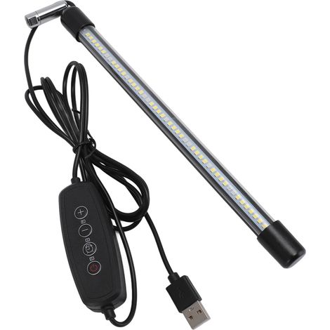 Lampe horticole télescopique compacte 5W USB 5V avec 48 LED, minuterie 4h/8h/12h, 6 modes d'éclairage et spectre complet, idéale pour les plantes d'intérieur. Alimentation USB 5V. (1/5)