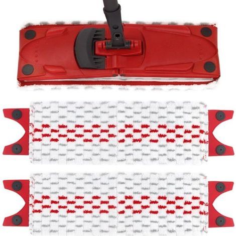 Serpillere Recha pour Vileda Ultramax 2en1 têtes de Balai Plates en Microfibre pour Lavette Vileda Vadrouille de Nettoyage pour Tous Types de Sols (2 Pièces) (1/5)