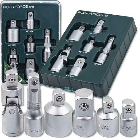 KIT ADATTATORE ROCKFORCE, 6 ELEMENTI, ACCIAIO CR-V, PROLUNGA CARDANO