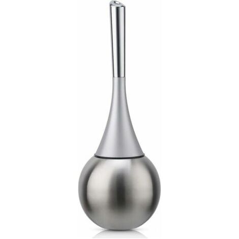 BUNTHAUS Porte-brosse WC autoportant en acier inoxydable 304 – Finition brossée et résistante aux rayures – Ensemble complet avec brosse – Argent