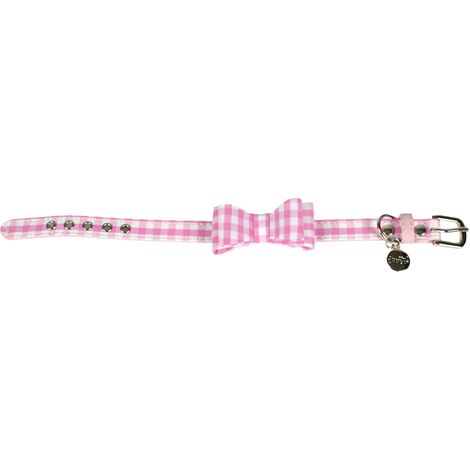 Collier chien Vichy Rose : T30
