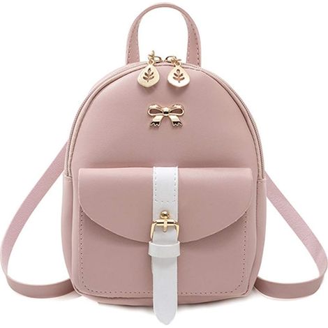 Mini sac à bandoulière imperméable en cuir PU décontracté à la mode pour femmes (rose),