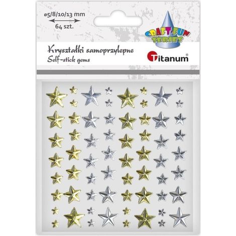 Selbstklebende Kristallsterne, Mix, 25 Stück