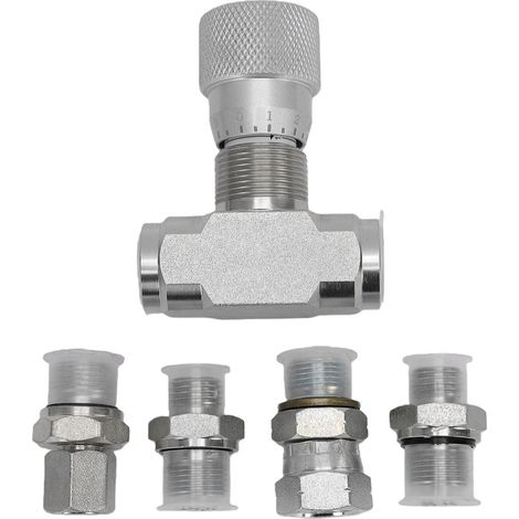 Vanne de régulation de débit hydraulique 3/8" L08 – Bidirectionnelle, raccords BSPT G3/8 et M14, pour mini-pelle 1-2 tonnes, remplacement STB G3/8 (1/5)