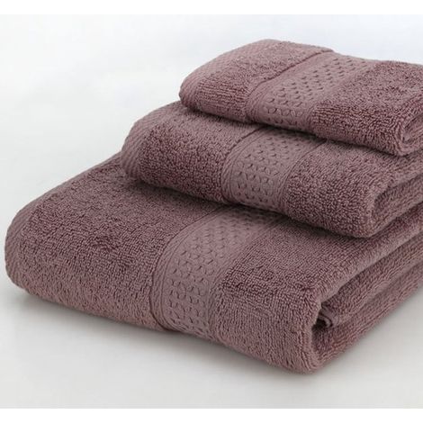 Juego de toallas (2 toallas cuadradas + 2 toallas normales + 2 toallas de baño), 100% algodón, Dimensiones: 33 x 33 cm + 33 x 74 cm + 70 x 140 cm (1/5)