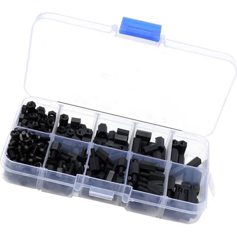 300 Pièces Écrou Hexagonal Nylon M3 Noir, Entretoise Six Pans (1/5)