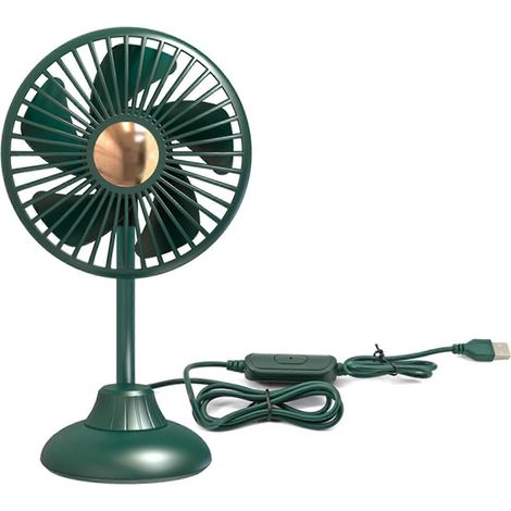 Ventilateur de camping d'été de 4,5 pouces, ventilateur de bureau rechargeable à 3 vitesses pour bibliothèque et dortoir (1/4)