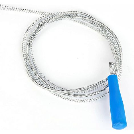 Déboucheur manuel long et flexible pour salle de bain, baignoire, toilettes, canalisations, tuyaux, éviers, cuisine – 2,2 m, Ladacea (1/5)