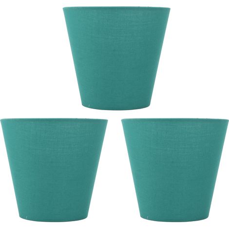 3-teiliges modernes Lampenschirm-Set aus Stoff, E14-Fassung, Dunkelgrün, Staubschutzhülle fürs Schlafzimmer (1/5)