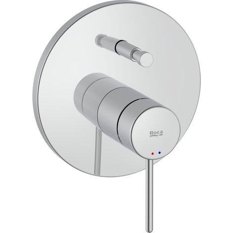 ROCA A5A0B3FC00 NU Grifo Monomando Empotrable para Baño-Ducha Maneta Pin Cromo - ref: A5A0B3FC00 (1/2)