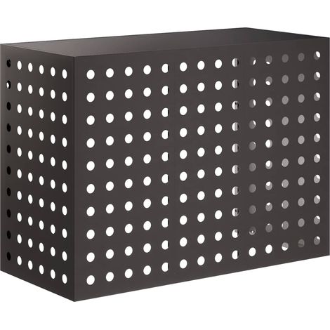 vidaXL Air Conditioner Cover Black 110 x 50 x 80 cm Steel