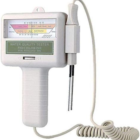 Testeur chlore pH piscine 2 en 1 – Rallonge télescopique flexible – Grand écran pour lecture facile – Analyse précise de l'eau (1/5)