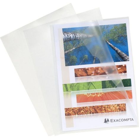 EXACOMPTA 50 Pochettes coin A4 Polypropylène lisse 12x100e (1/2)