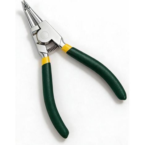 Pince Circlips 150mm, Extérieur Coudée, Anti-Rouille, Grip Antidérapant, Taille de Tête : 1,78 mm. (1/5)
