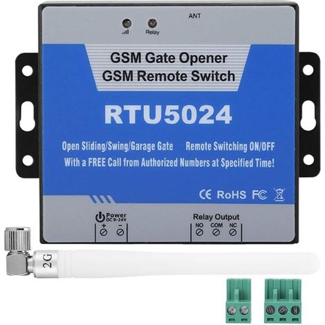 Contrôleur D'accès GSM - RTU5024 - 4 Bandes 850/900/1800/1900 MHz - Relais NC/NO 3A/240VAC - Pour Portail Porte Garage Volet - 1 Pièce