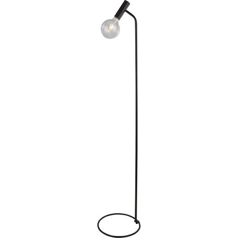 Piantana Industrial-Nordico Dulwich Acciaio Nero 1 Luce E27 (1/5)