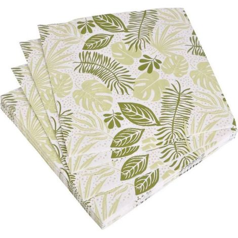 Lot de 20 serviettes en papier Feuilles