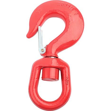 Crochet de grue à œillet pivotant en acier allié pour levage par gravité, industrie navale, rond 5T