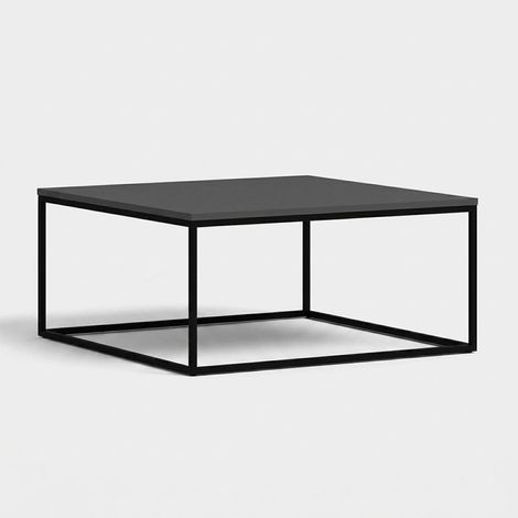 Quadratischer Couchtisch mit Metallgestell Loni - Anthrazit