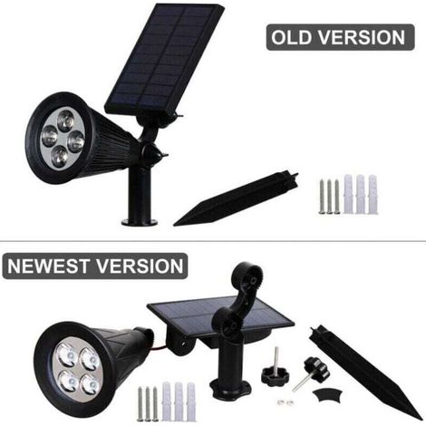 【4 Pack】Spot Solaire Extérieur T-SUN Éclairage Solaire Extérieur Étanche Lampe Solaire Jardin LED Solaire Projecteur Éclairage Solaire Jardin Décoration pour Paysage Cour Chemin Allé (4000K) (1/5)