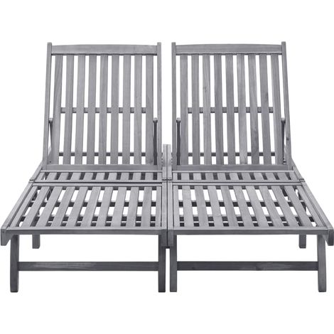 Maison Exclusive - Chaise longue 2 places bois d'acacia massif