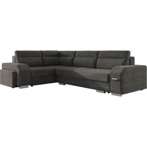 Sofá rinconero Kingsport 116, Izquierda, Función de descanso, Almacenaje, 305x205x78cm, 0